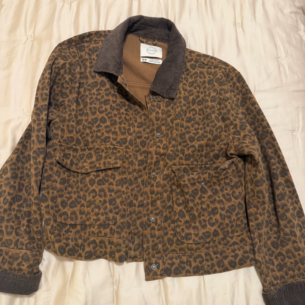 Stoosh Brown Leopard Utility Jacket